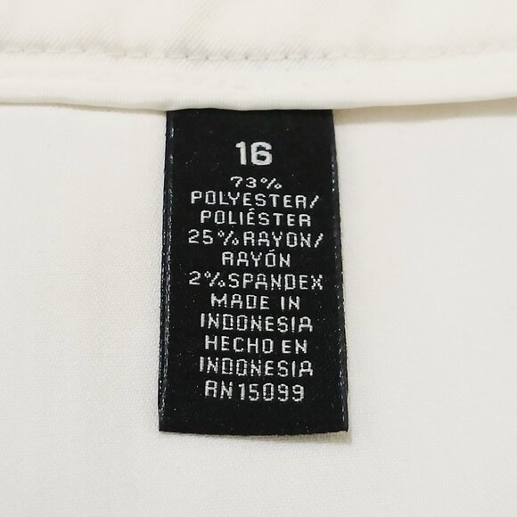 Apostrophe Stretch Women Cream/Ivory Colour Side Beads Loose Fit Pant Size 16 - Picture 11 of 13
